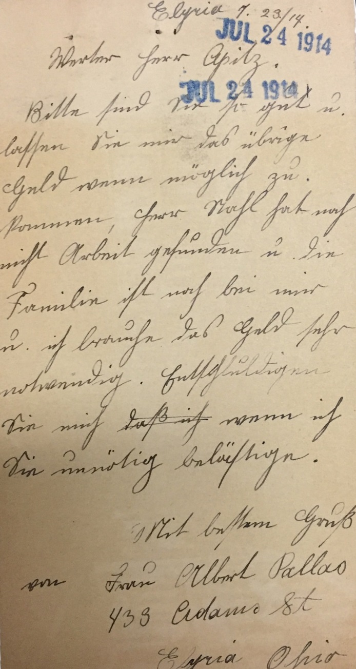 Letter-front